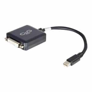 C2G 20cm Mini DisplayPort to DVI Adapter - Thunderbolt to Single Link DVI-D Converter M/F - Black - DisplayPort cable - 20 cm