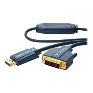 ClickTronic DisplayPort/DVI Cable. M/M. Blue. 5.0m