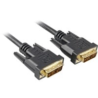 DVI-D/DVI-D (18+1), 1m DVI kabel Sort