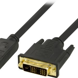 DisplayPort til DVI-D kabel - Fuld HD - 1m - Livstidsgaranti