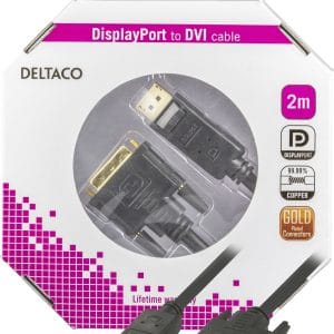 DisplayPort til DVI-D kabel - Fuld HD - 2m - Livstidsgaranti