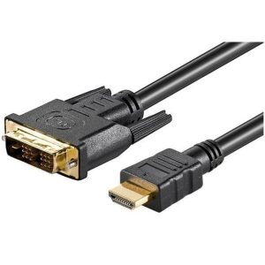 HDMI (Han) til DVI-D (Han) kabel. LogiLink. Guldbelagte stik. 2m