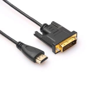 HDMI til DVI 24+1 (han) adapter kabel - 1m