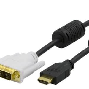 HDMI til DVI kabel - Fuld HD i 60Hz - 2m - Livstidsgaranti