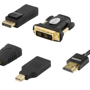 HDMI/DisplayPort/DVI adapter kit - HDMI kabel 4K - 2m - sort
