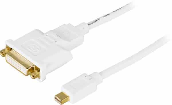 Mini Displayport til DVI kabel - Guldbelagt - 1 m