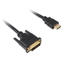 1m, HDMI/DVI-D Sort, Kabel
