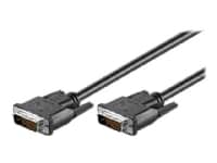MicroConnect - DVI-kabel - dobbeltlink - DVI-D (han) til DVI-D (han) - 2 m - formet, tommelskruer - sort