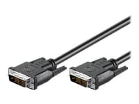 MicroConnect - DVI-kabel - enkeltlink - DVI-D (han) til DVI-D (han) - 2 m - tommelskruer - sort