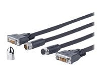 VivoLink Pro Cross Wall - DVI-kabel - DVI-D (han) til DVI-D (han) - 7.5 m - tommelskruer