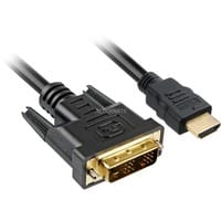 1m, HDMI/DVI-D Sort, Adapter