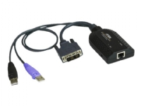 ATEN KA7166 - Kabel til tastatur / video / mus (KVM) - RJ-45 (hun) til USB, DVI-D (han)