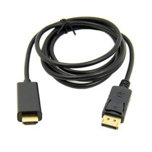 Guld belagt DisplayPort til HDMI kabel adapter 1.8 m. - Sort