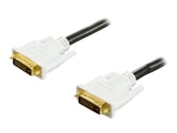 DELTACO - DVI-kabel - dobbeltlink - DVI-D (han) til DVI-D (han) - 2 m - sort