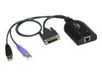 ATEN KA7166 - Kabel til tastatur / video / mus (KVM) - RJ-45 (hun) til USB, DVI-D (han) - 9.1 cm